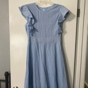 Light blue midi dress. Size Medium.